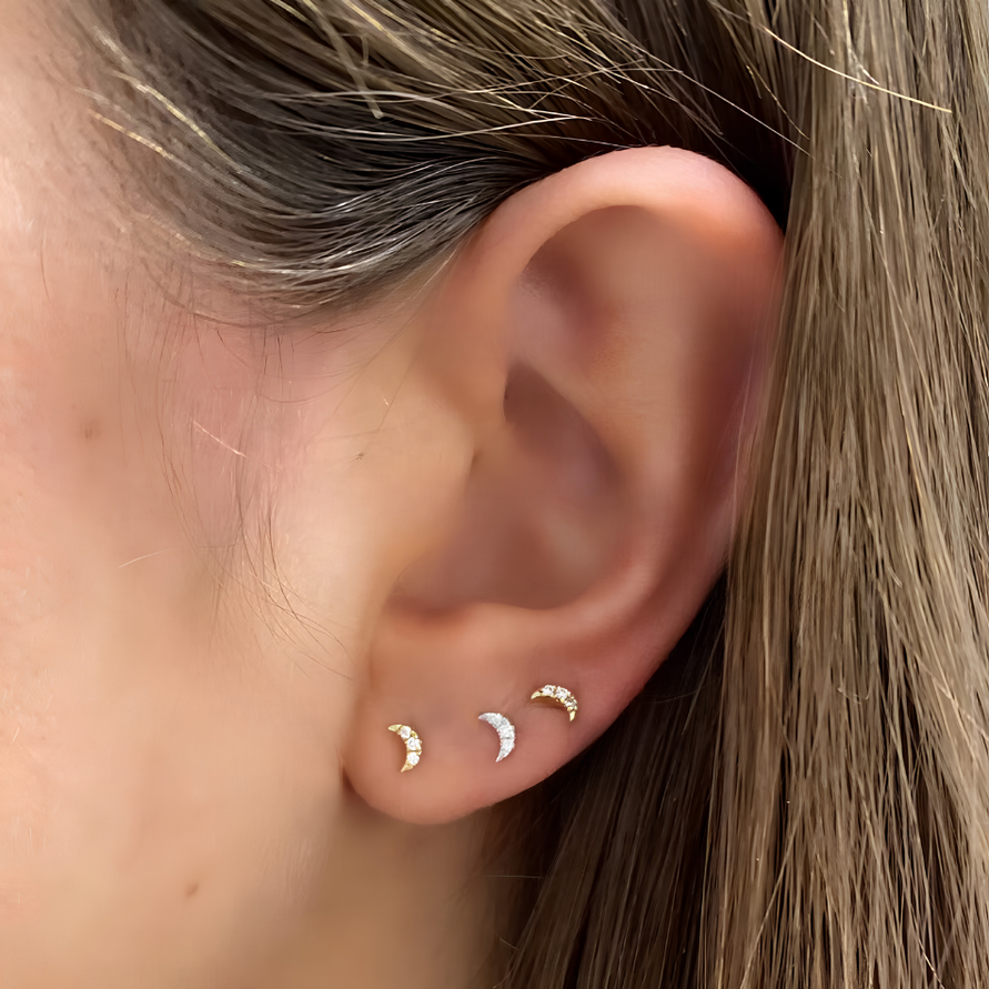 Luna Croissant Studs